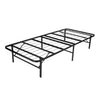 Black metal bed frame