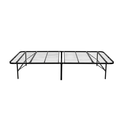 Black metal bed frame