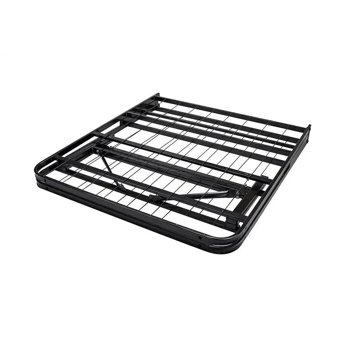 Black metal folding bed