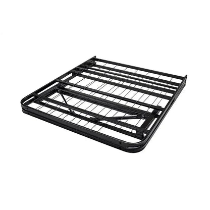 Black metal folding bed