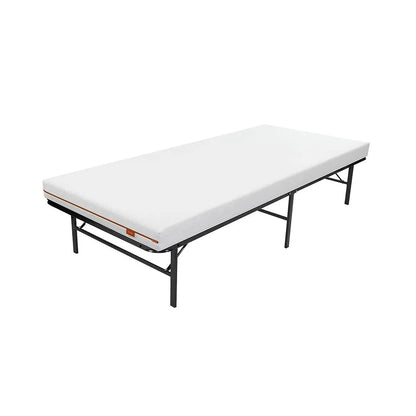 Black metal folding bed frame