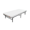 Black metal folding bed frame