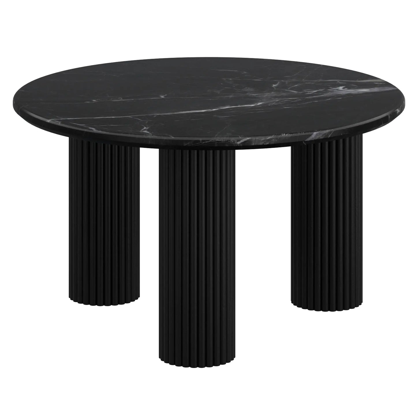 Jilsa Marble Coffee Table With Solid Mango Wood Base