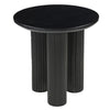 Jilsa Marble Top Accent Table With Mango Wood Reeded Base