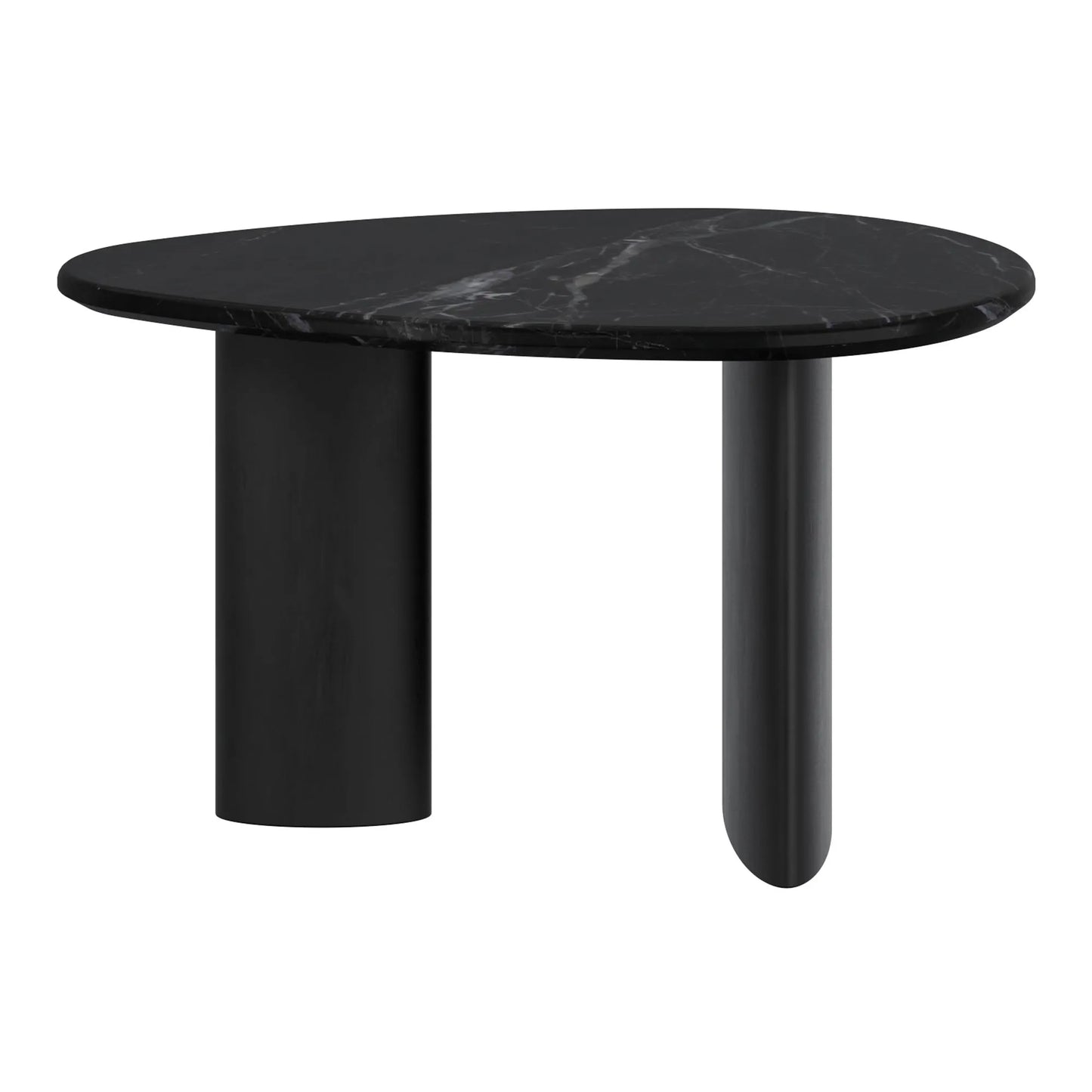Lyriq Black Marble Coffee Table With Teardrop Shape
