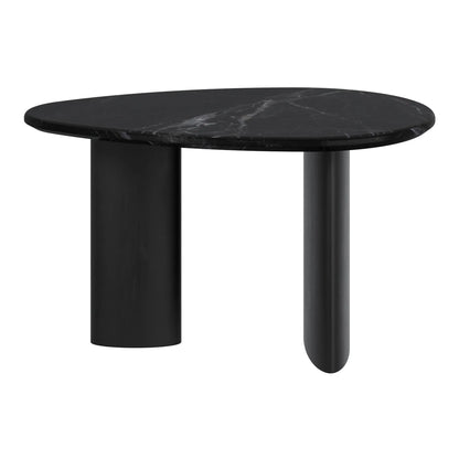 Lyriq Black Marble Coffee Table With Teardrop Shape
