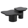Mayal 2-Piece  Coffee Table Set With Solid Mango Wood, Modern Style