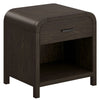 Bowman Nightstand with USB Ports – 1 Drawer, Dark Walnut Finish