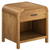Bowman Nightstand with USB Ports – 1 Drawer, Dark Walnut Finish