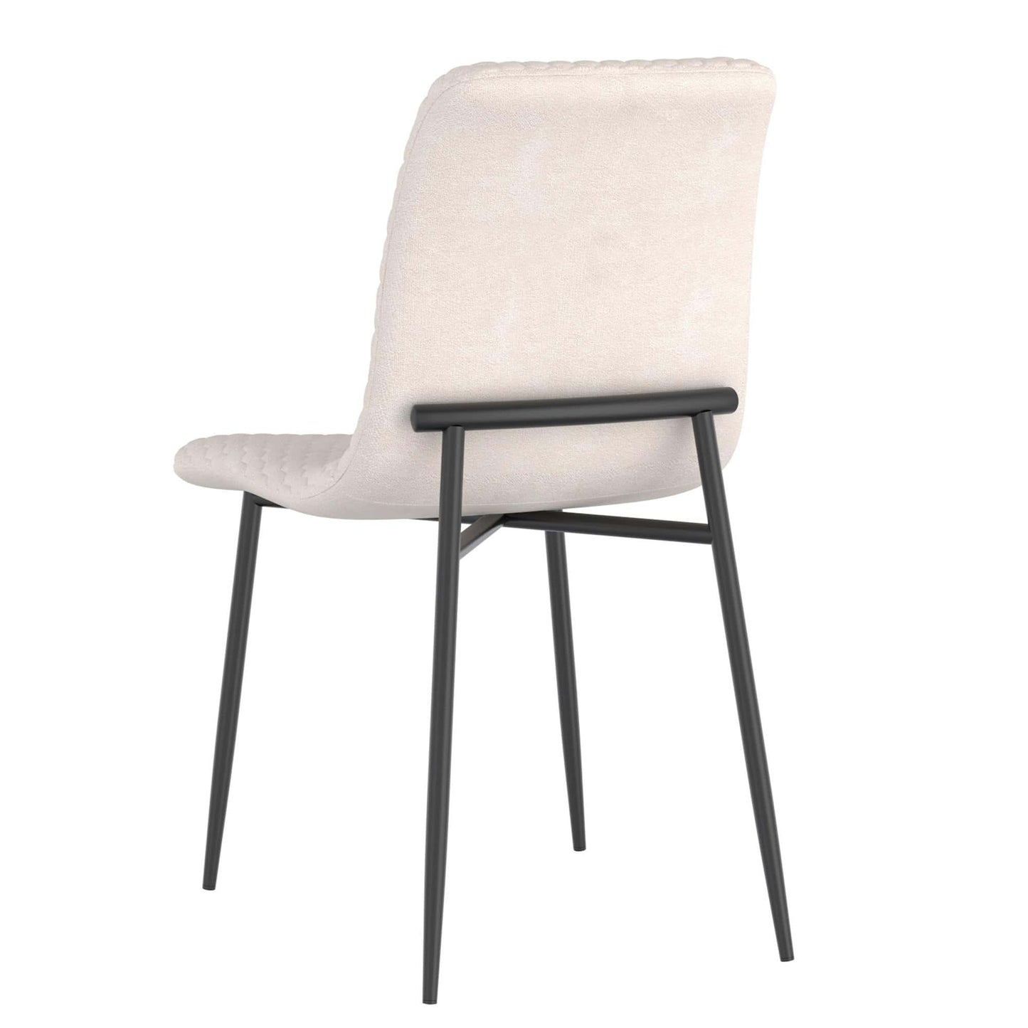 Brixx Modern Upholstered Dining Chairs – Hexagon Stitch Fabric - Set of 2