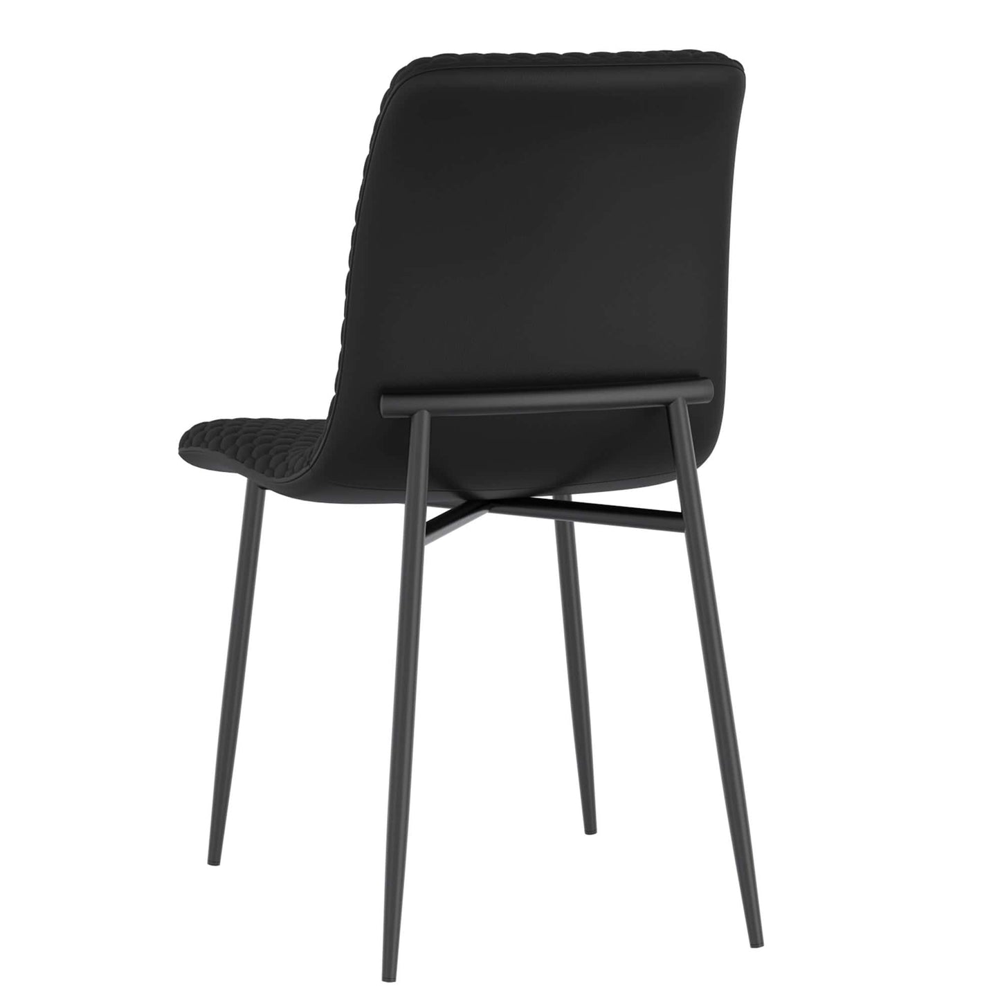 Brixx Modern Upholstered Dining Chairs – Hexagon Stitch Fabric - Set of 2