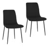 Brixx Modern Upholstered Dining Chairs – Hexagon Stitch Fabric - Set of 2