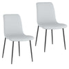 Brixx Modern Upholstered Dining Chairs – Hexagon Stitch Fabric - Set of 2