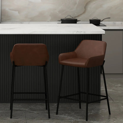 Baily 26" Faux Leather Counter Stools Set of 2