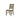 Brown Fabric Seats Upholstered Dining Chairs - Ladder Back – Set of 2