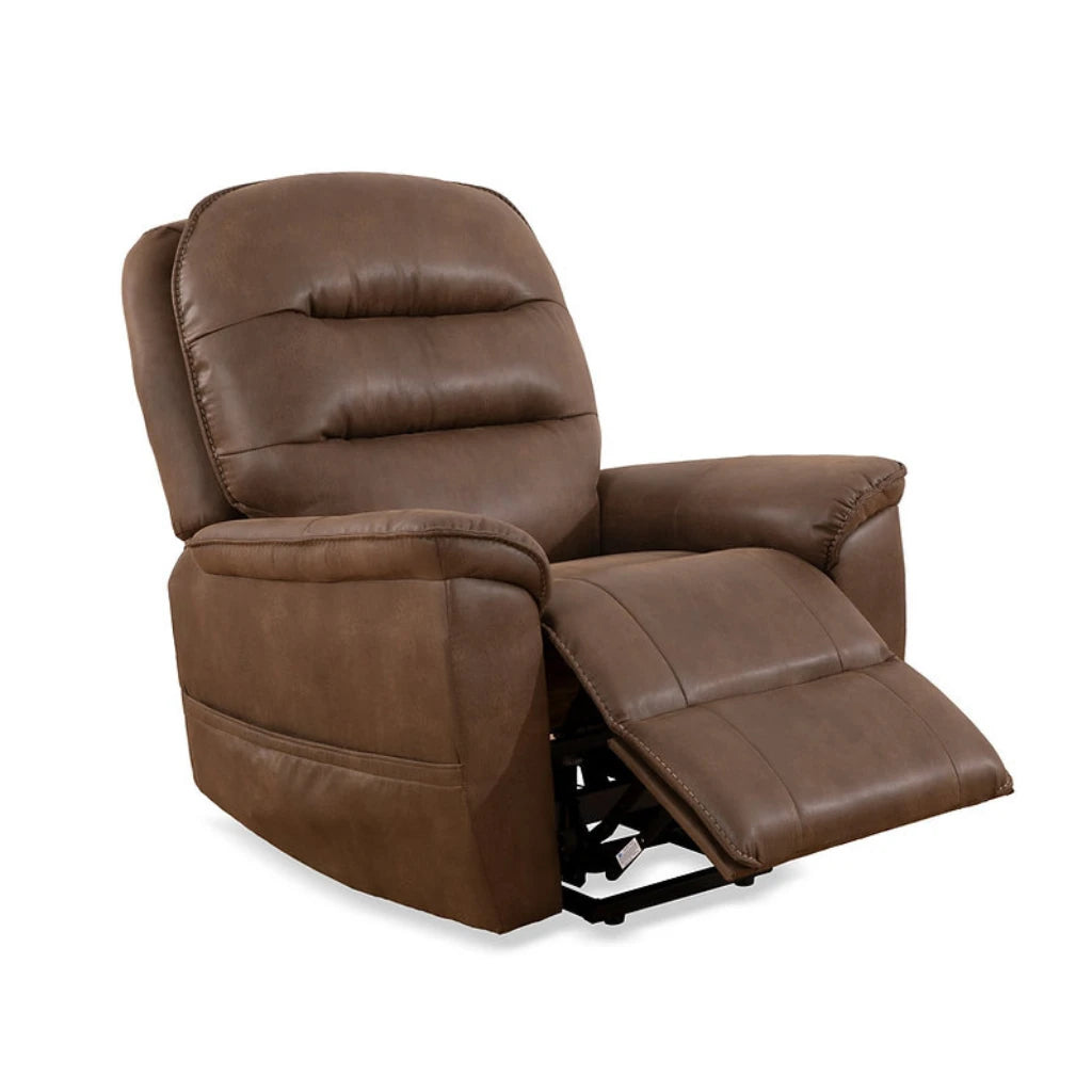 Brown leather recliner chair