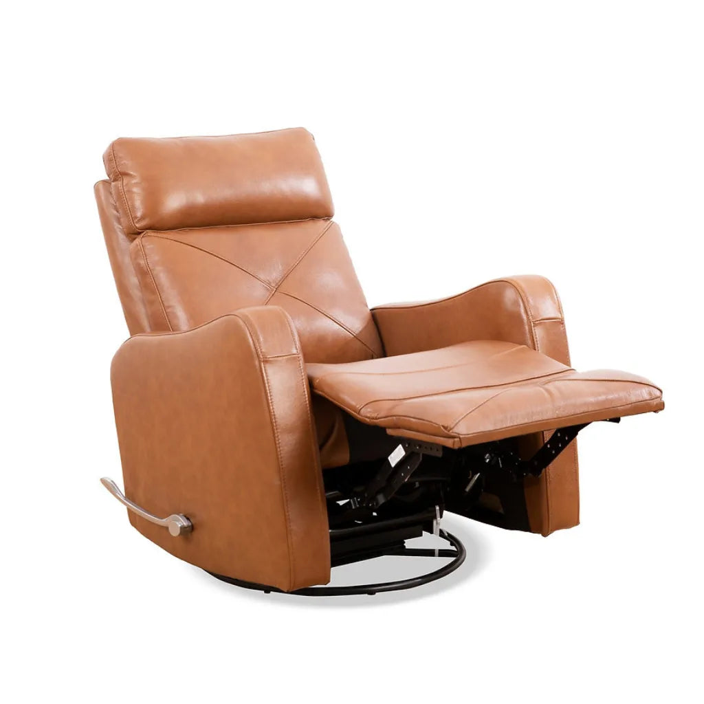 Brown leather recliner chair 