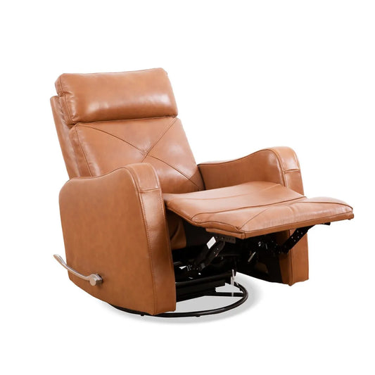 Brown leather recliner chair 