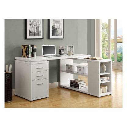 White L-Shaped Computer Desk - Left or Right Facing Desk