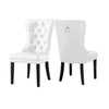White color Button-Tufted Dining Chairs