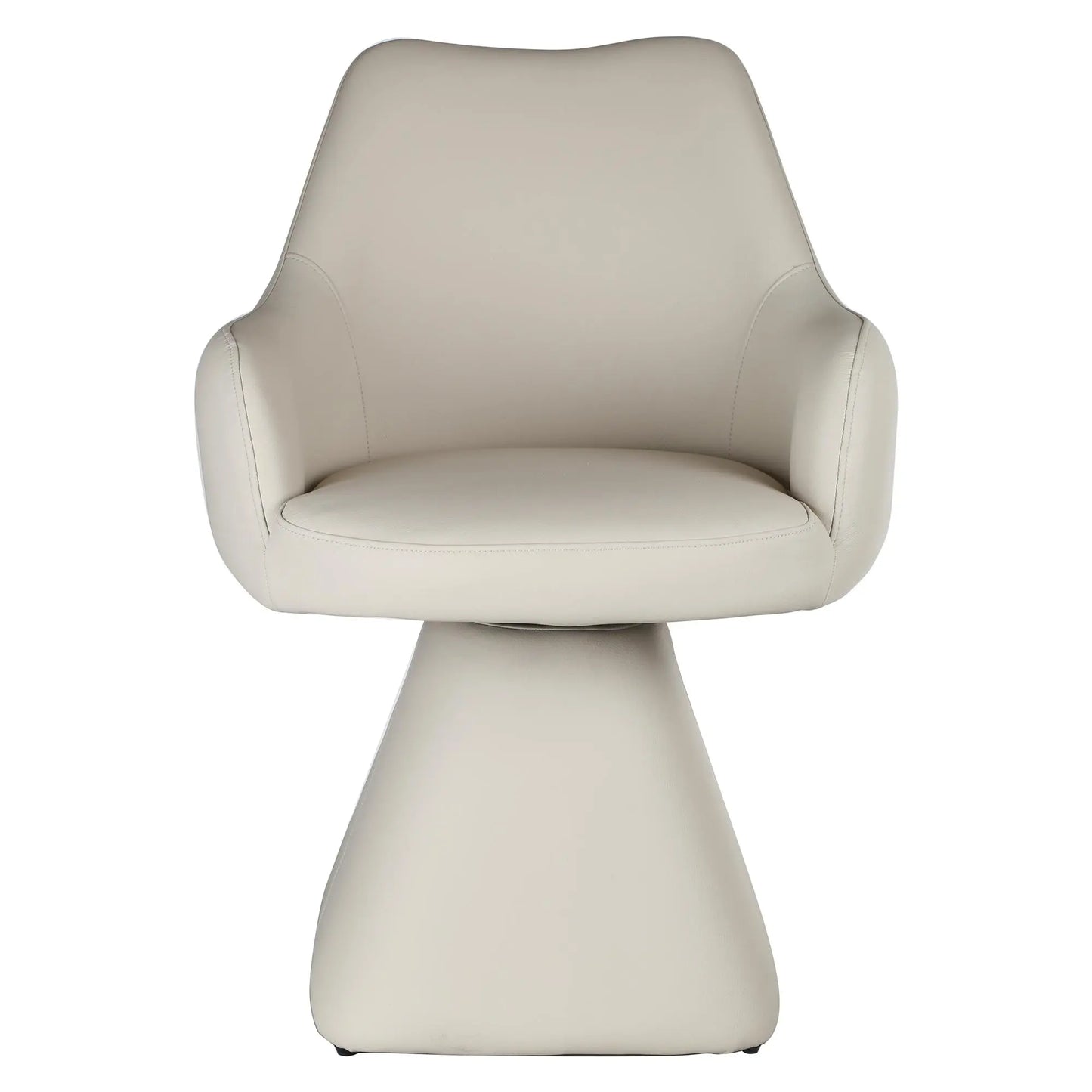 Caprese Swivel Dining Chair in Black Faux Leather – Contemporary Upholstered