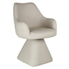 Caprese Swivel Dining Chair in Black Faux Leather – Contemporary Upholstered