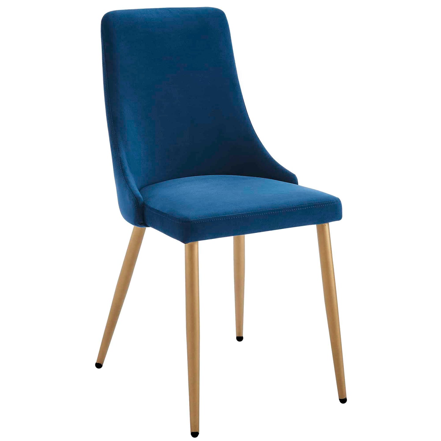 Carmilla Velvet Dining Chairs – with Gold Metal Legs - Set of 2