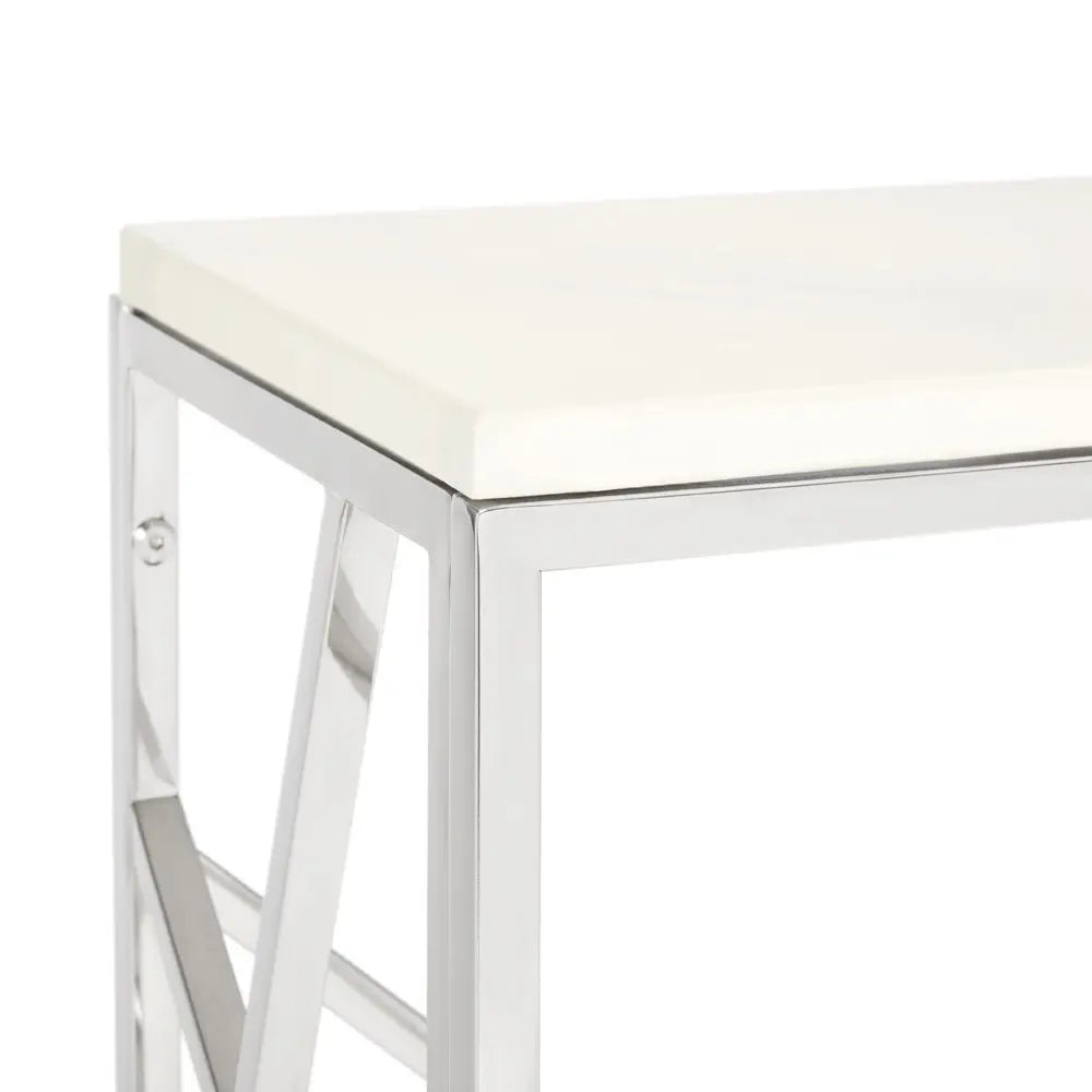 Carole Console Table with Marble Top – Luxury Faux Stone Surface