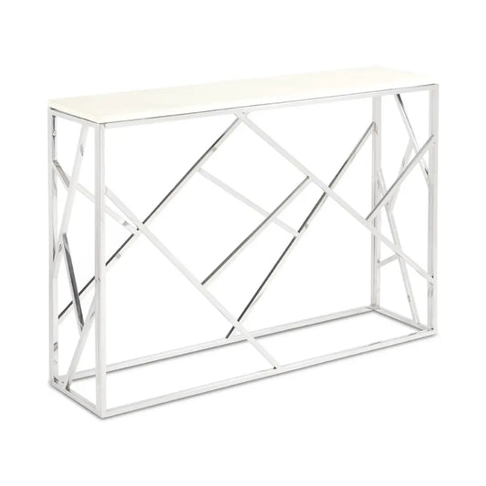 Carole Console Table with Marble Top – Luxury Faux Stone Surface