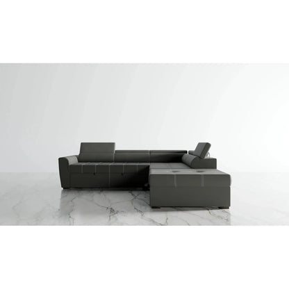 Carolina Fabric Sofa Bed Sectional – Adjustable Headrests and with storage