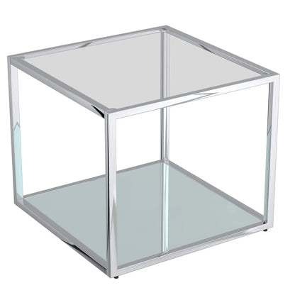 Casini 4pc Modular Glass Coffee Table Set – Tempered Glass Tiers