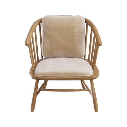 Century Leather Show Wood Chair For Living Room