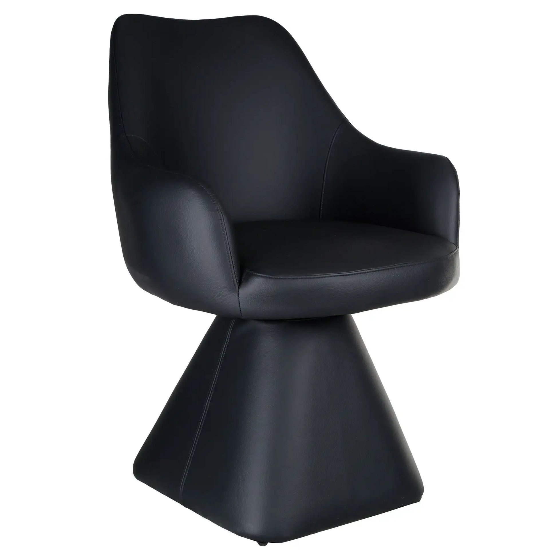 Black swivel chair on a white background