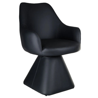 Black swivel chair on a white background