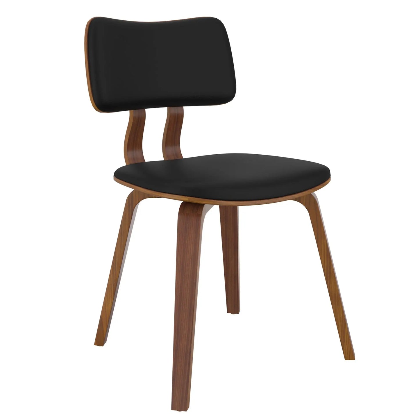 Chair with black seat and backrest on a white background