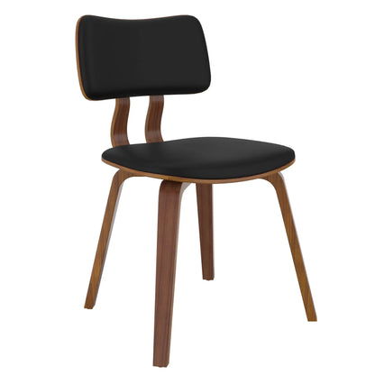 Chair with black seat and backrest on a white background