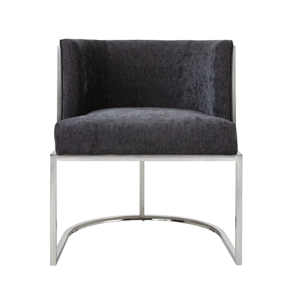 Chamberlain PU Fabric Dining Chair with Stainless Steel Legs