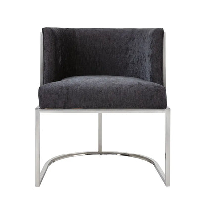 Chamberlain PU Fabric Dining Chair with Stainless Steel Legs