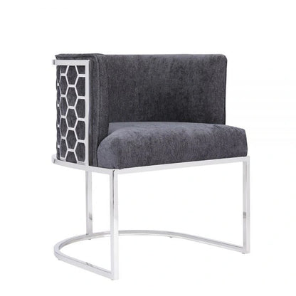 Chamberlain PU Fabric Dining Chair with Stainless Steel Legs
