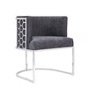 Chamberlain PU Fabric Dining Chair with Stainless Steel Legs