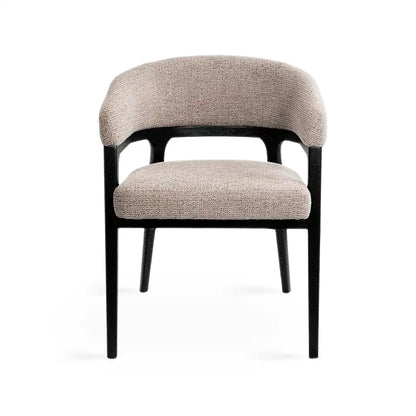 Chanler Upholstered Dining Chair – Modern Wood Frame & Linen Seat