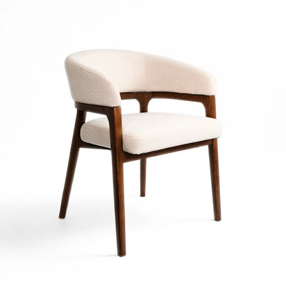 Chanler Upholstered Dining Chair – Modern Wood Frame & Linen Seat