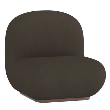 Zilano Boucle Accent Chair – Modern Cozy Seating with Walnut Base