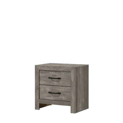 Wooden nightstand with two drawers 