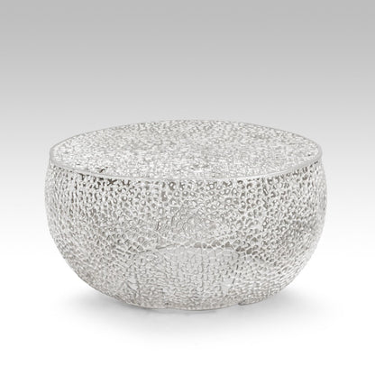 Dolce Silver Coffee Table – Handcrafted Solid Aluminum Statement Piece