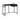 42" Compact  Computer Desk - Black Finish with Storage Drawer