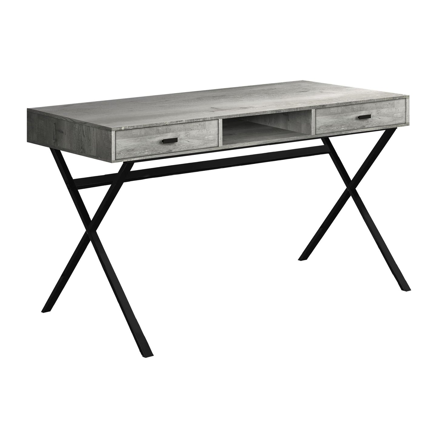 Industrial Computer Desk –  Compact Office Desk with 2 Drawers
