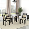 Conrad 5pc Small Dining Table Set with Drop-Leaf Round Table
