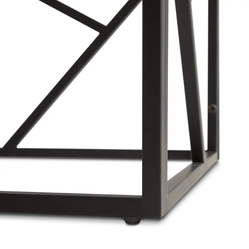 Carole Black Metal Console Table Canada - Sleek Glass Top