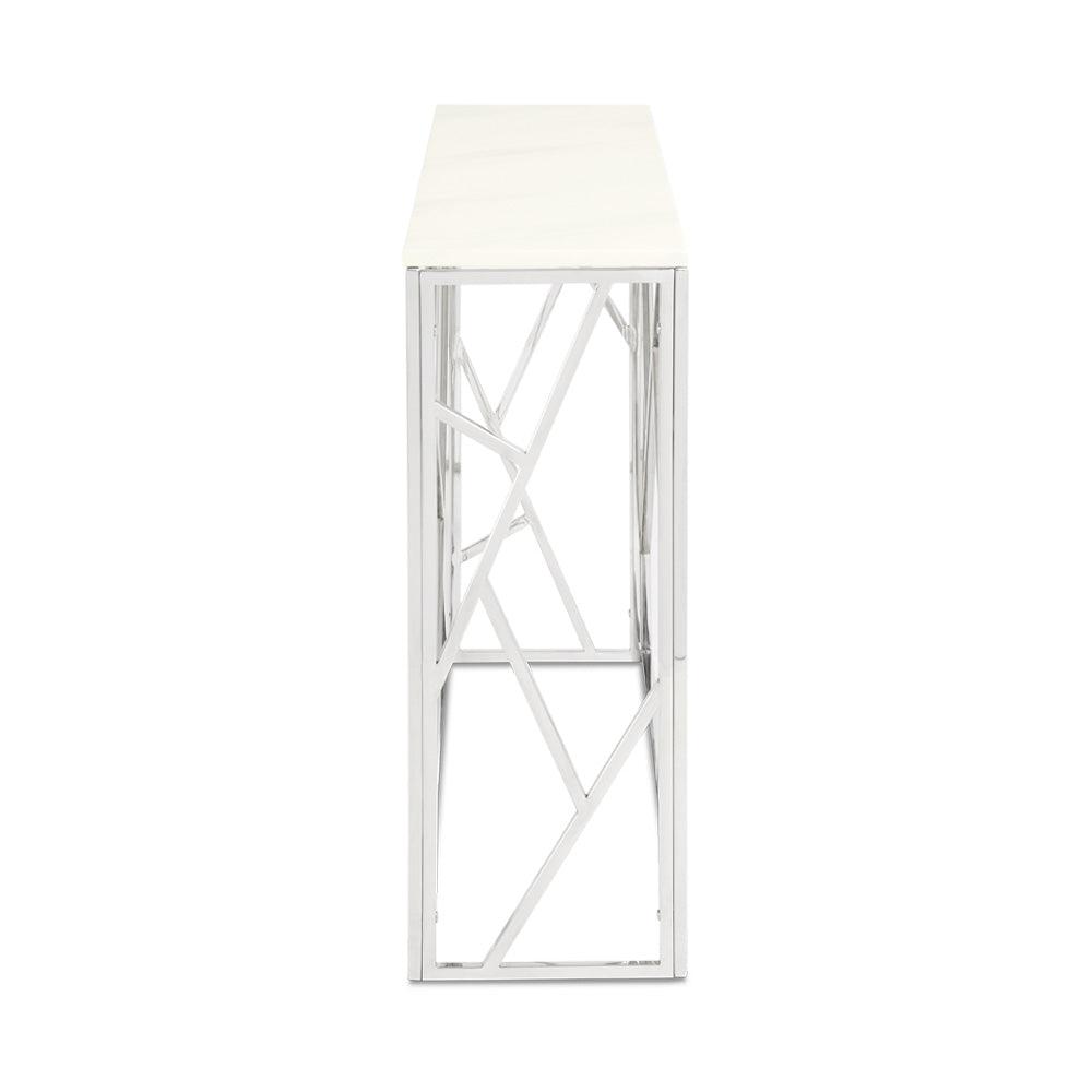 Carole Console Table with Marble Top – Luxury Faux Stone Surface